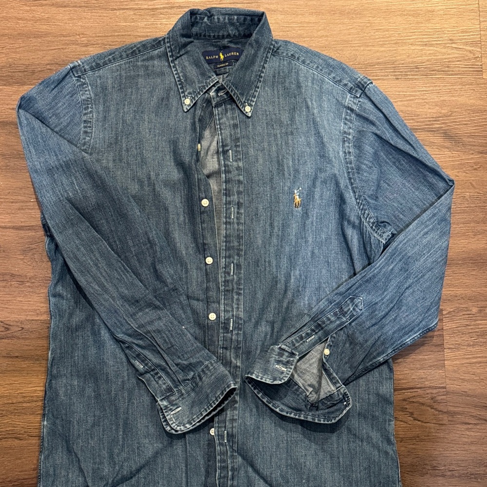 Ralph Lauren Men's Classic Fit Denim Button-down shirt